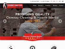 Tablet Screenshot of chimneymasters.net